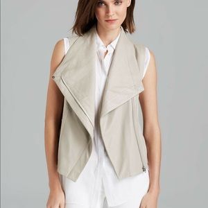 Vince. Leather & Linen Vest
